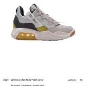 Nike Jordan MA2 Women’s Shoes – Gray & Yellow – Size 8